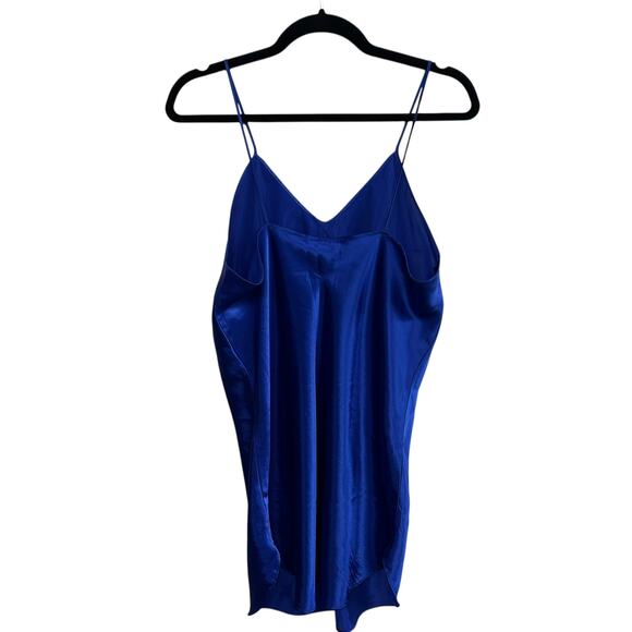 Y2K cobalt satin slip dress Inner Most Sears minimalist coquette‎ small - Picture 3 of 6